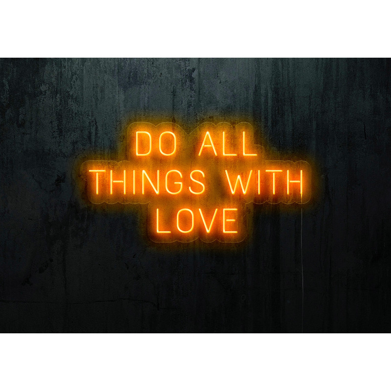 Carteles de Neón Led - Luces de neón "Do all things with love"